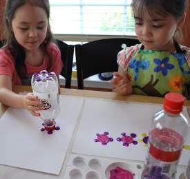 printing with a soda bottle printing with a soda bottle