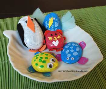 Craft Ideas   Wood on Toddler Activities  Make A Pet Rock Animal Or Creature