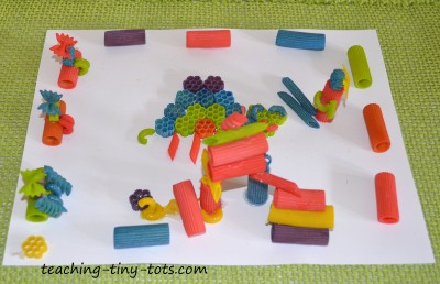 Toddler Math: Colored Pasta. Hands On Counting, Sorting, and Pattern