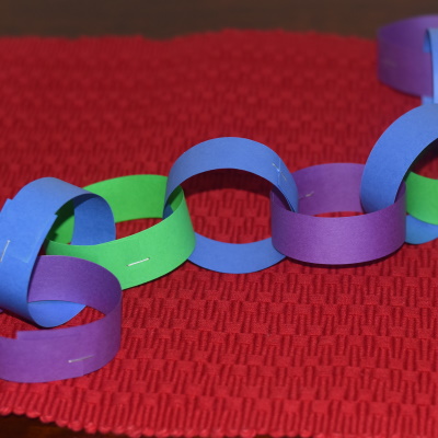 Make 1 strand of 100 rings to celebrate the 100th Day of School.