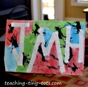 using tape to create initial art