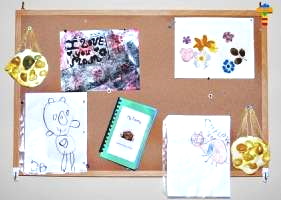 Put your child's best work on their bulletin board.