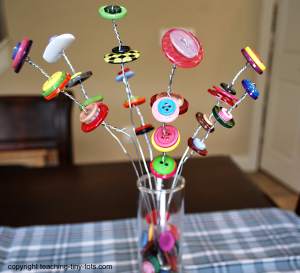 Make a button flower bouquet.