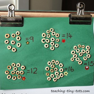 Cheerio Counting: How to Use Up Black Construction Paper » The