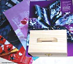 Find magazine pages you want to use to decoupage the box.