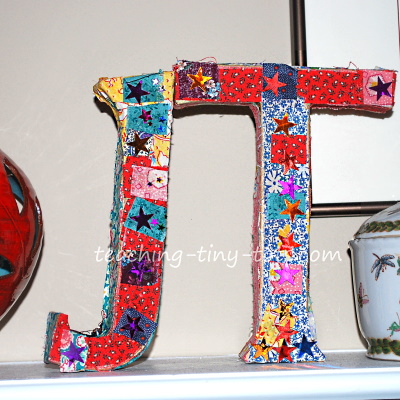 Decoupage Initials, Letters or Names with Fabric or Paper
