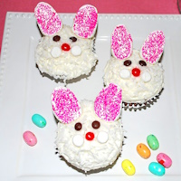 Easter bunny cupcakes