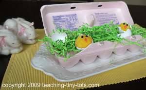 Easter Egg Carton Chicks