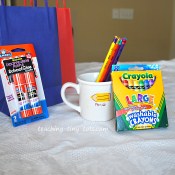 Crayons and markers for Party Favors