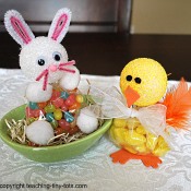 jellybean bunny and lemondrop duck for Easter