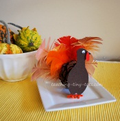 pine cone turkey craft