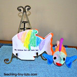 Making a fish shaped book.