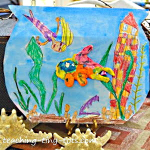 Mixed Media art project: In a fishbowl