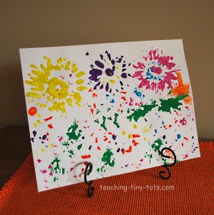 making cards with flower prints