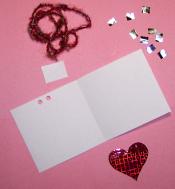 Making a heart card.