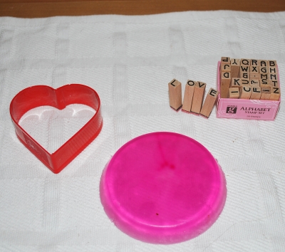 Imprinting on Soap Using Stamps and Cookie Cutters
