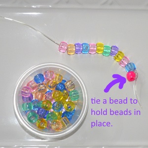 tip for stringing beads