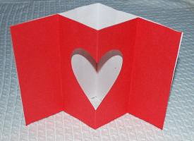 Make a pop-up Valentines Day card.