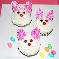 Easter bunny cupcakes