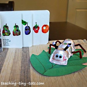 The Very Hungry Caterpillar Egg Carton Craft