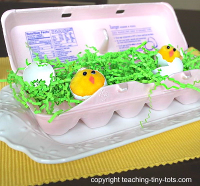How to make these cute egg carton chicks.