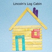 lincoln log cabin art activity