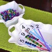 number beads to reinforce counting