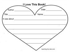 free printable Valentines Book Report