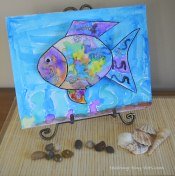 rainbow fish watercolor activity