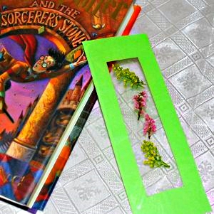 Flower pressed bookmark