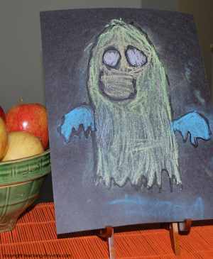 Chalk Ghost Art Activity