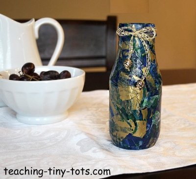 Marbled Decoupage Jar