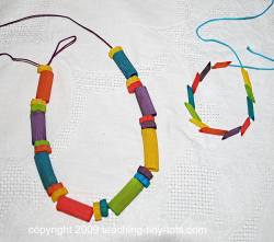 making pasta bracelets