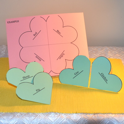 Make a shamrock puzzle for a learning center.